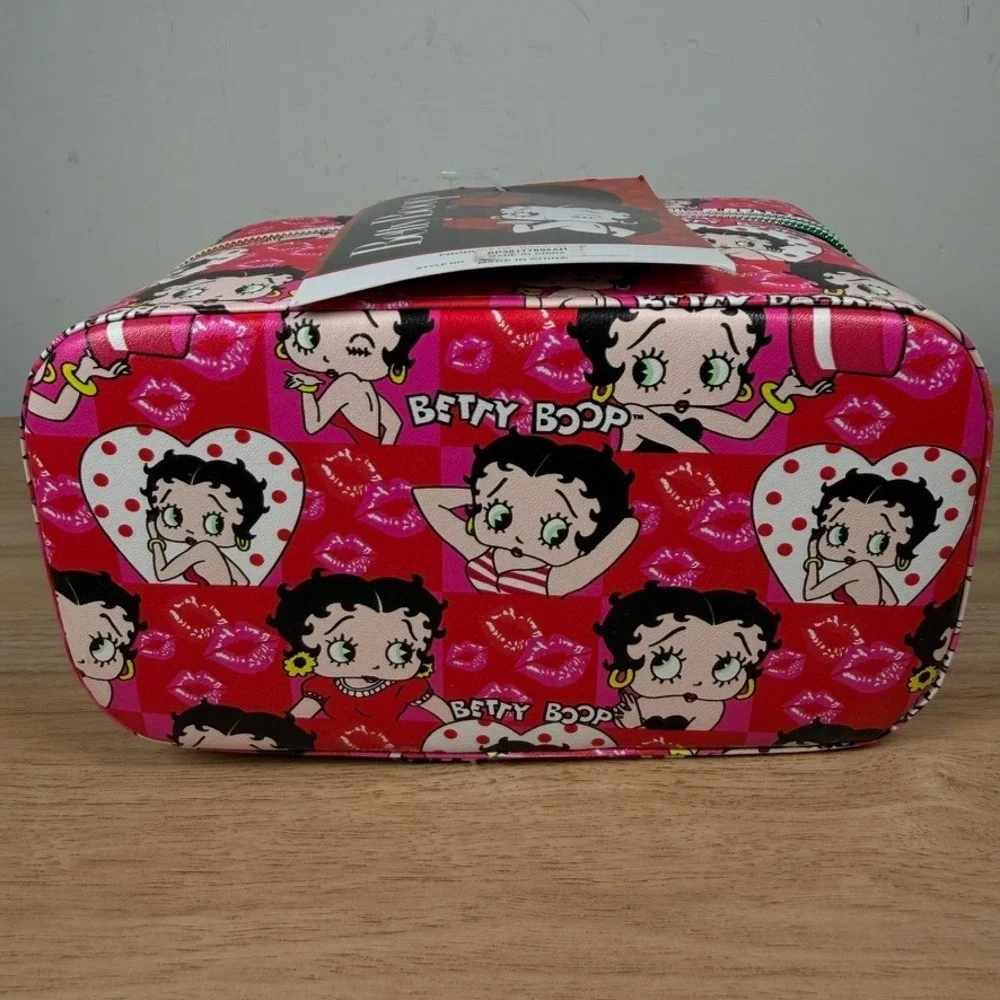 Betty Boop Makeup Bag Train Case Lips Hearts Red BP3817789AH Travel Vacation NEW